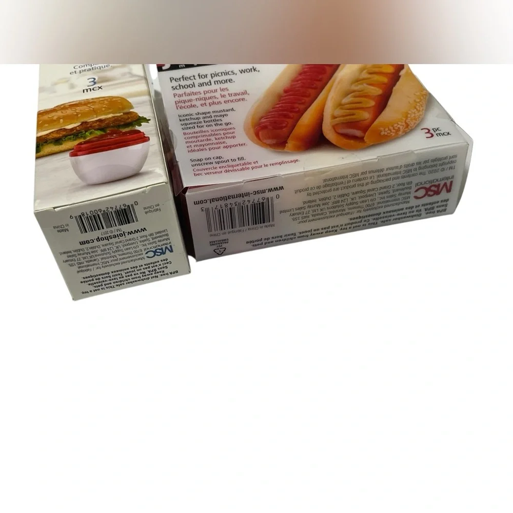 Joie Condiments On The Go Mini Squeeze Bottles Food Grade Silicone Set Lunch New